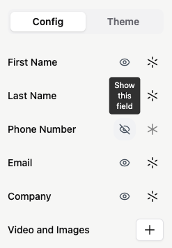 Show a field