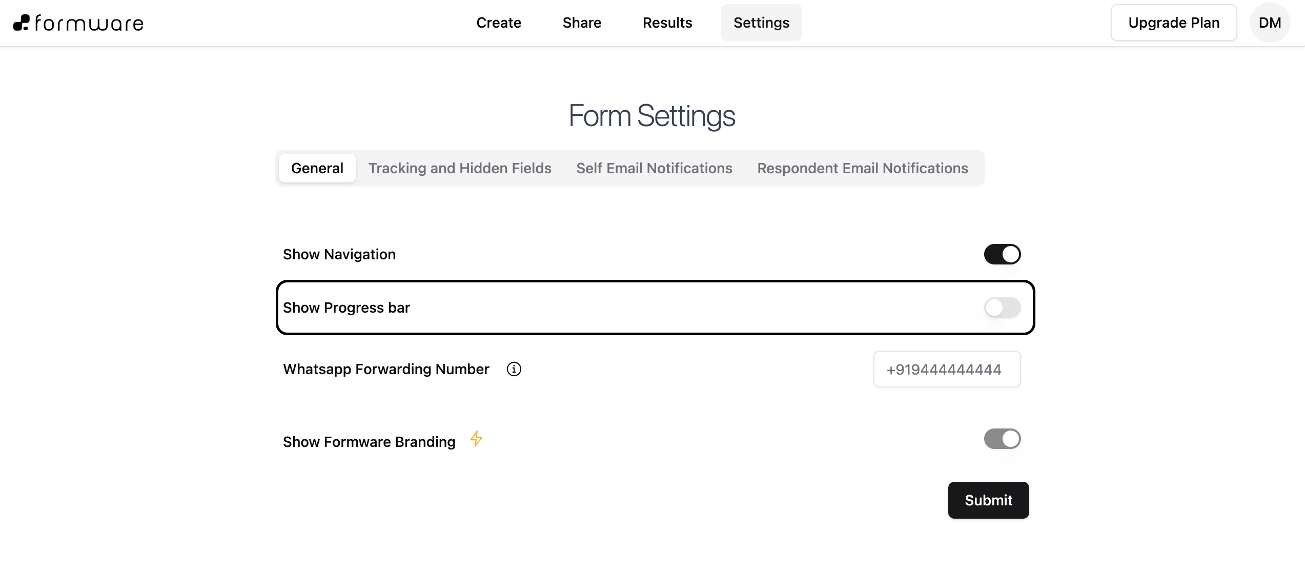 Progress Bar - Toggle On/Off